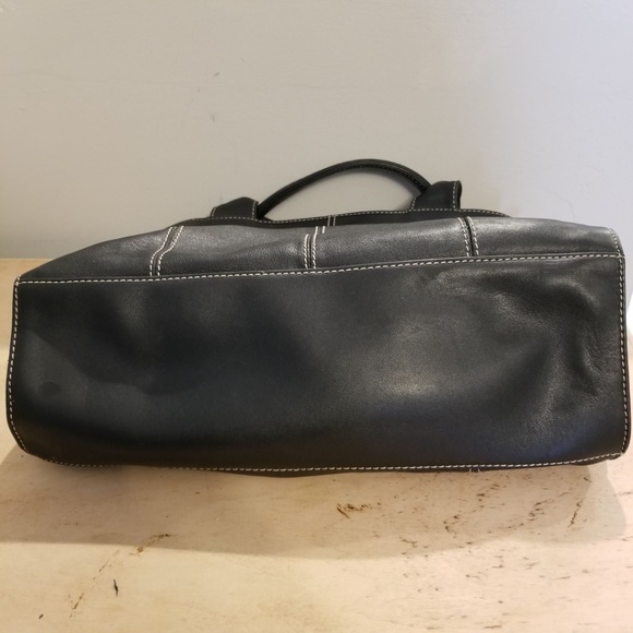 Vintage 90s KENNETH COLE Leather Handbag Bag - Picture 4 of 5